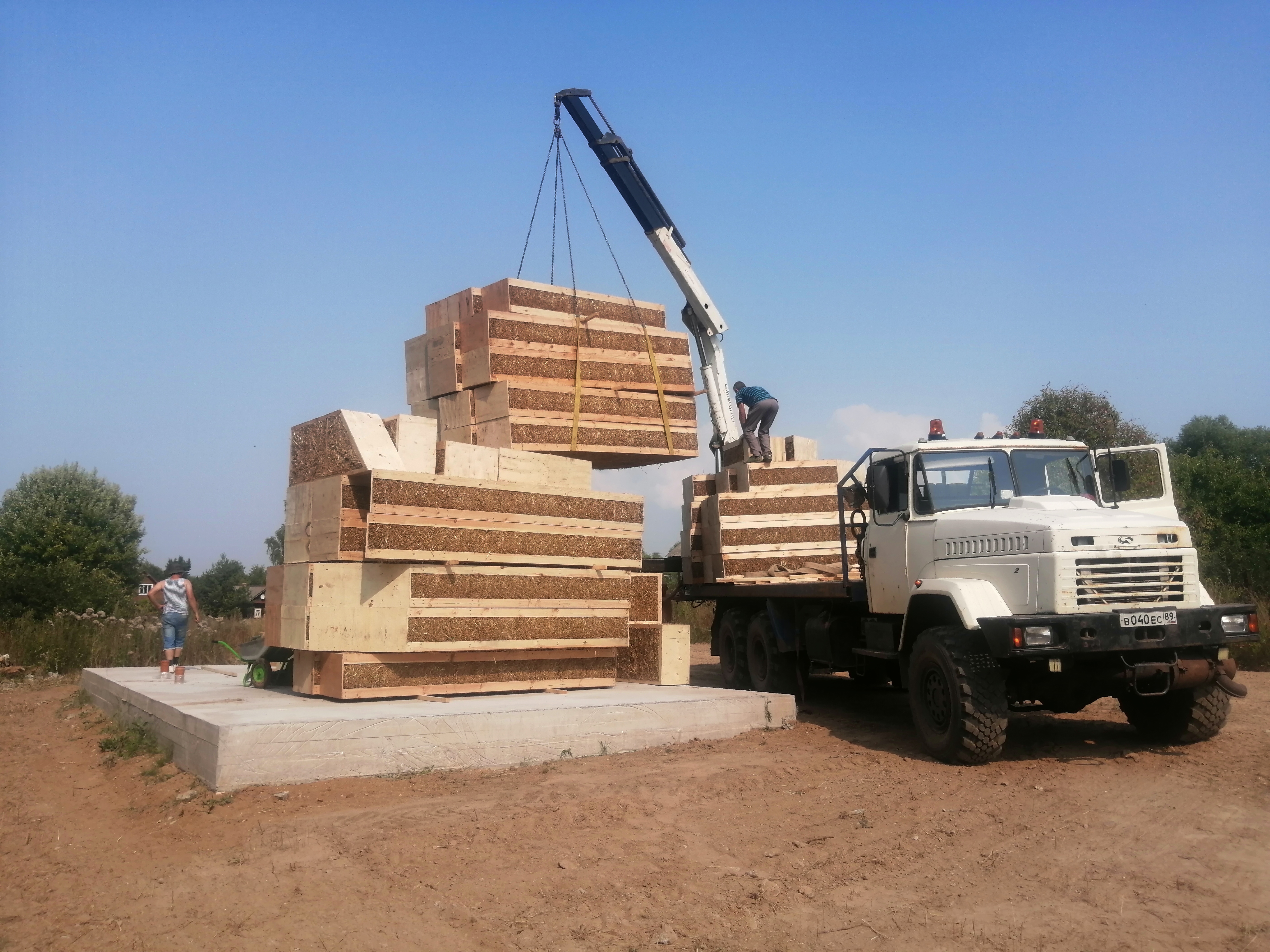 Укладка блоков